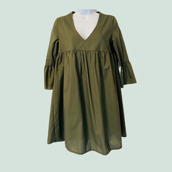 💙2 for $45💙 Olive Baby Doll Dress - Picture 1 of 9